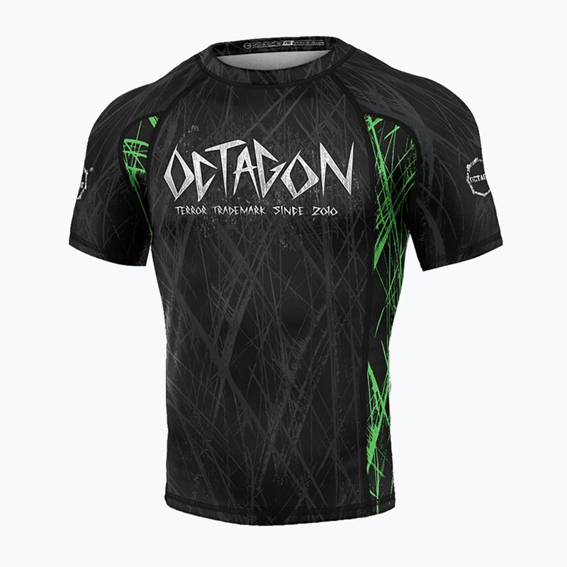 Чоловічі рашгарди Octagon Premium Spiderskull чорні/різнокольорові Rashguard