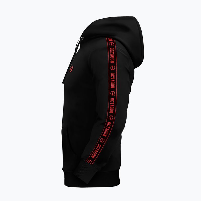 Кофта чоловіча Octagon Stripe Hoodie black/red 3