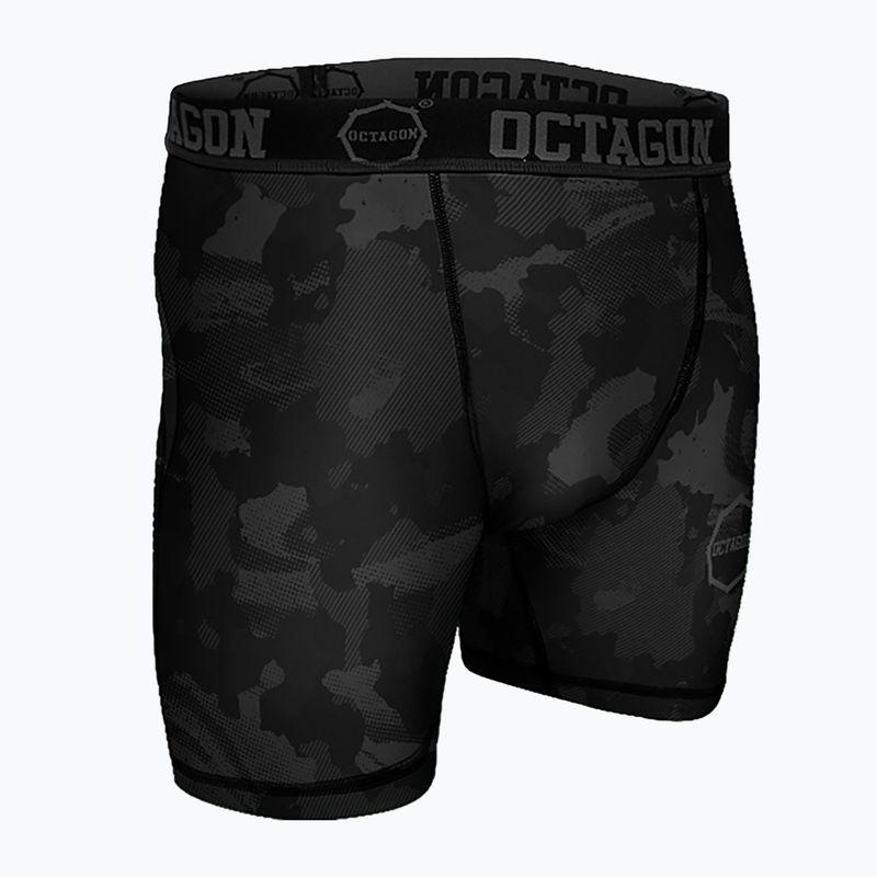 Шорти компресійні чоловічі Octagon Camo Night black 3