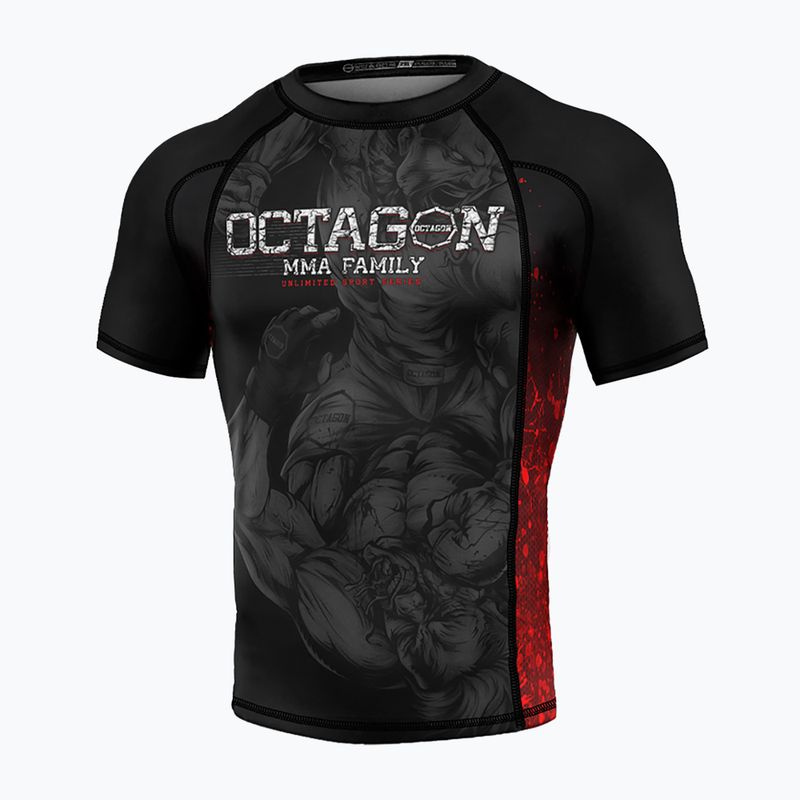 Чоловічий рашгард Octagon Premium MMA Family чорний/різнокольоровий Rashguard