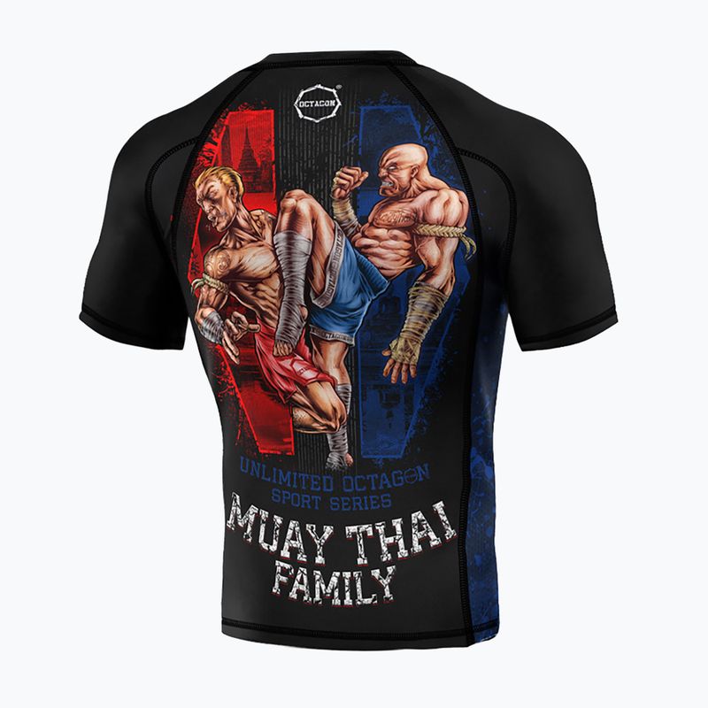 Чоловічий Octagon Premium Muay Thai Family чорний / різнокольоровий Rashguard 2