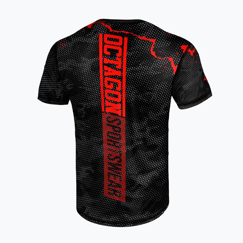 Чоловіча тренувальна футболка Octagon Marble camo червона 2