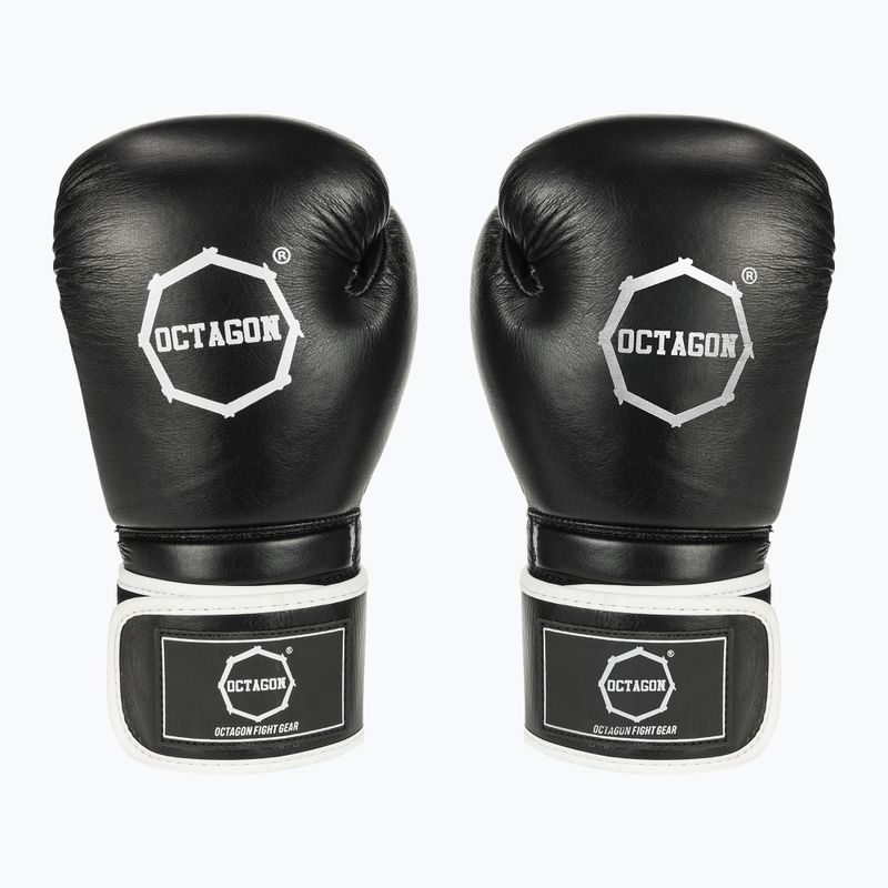Боксерські рукавички Octagon Agat чорні/білі