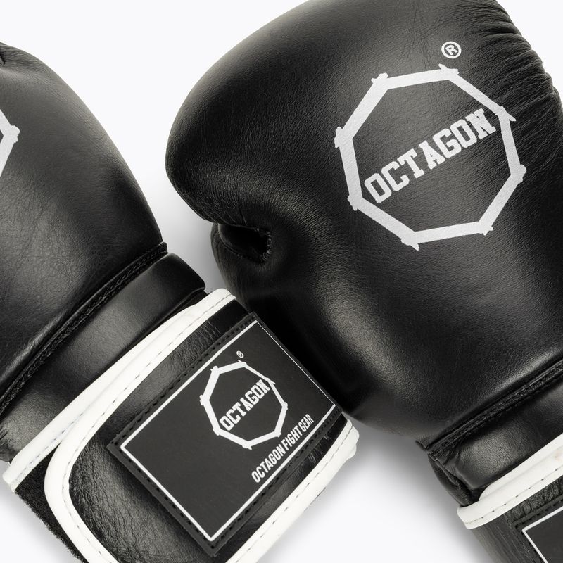 Боксерські рукавички Octagon Agat чорні/білі 5