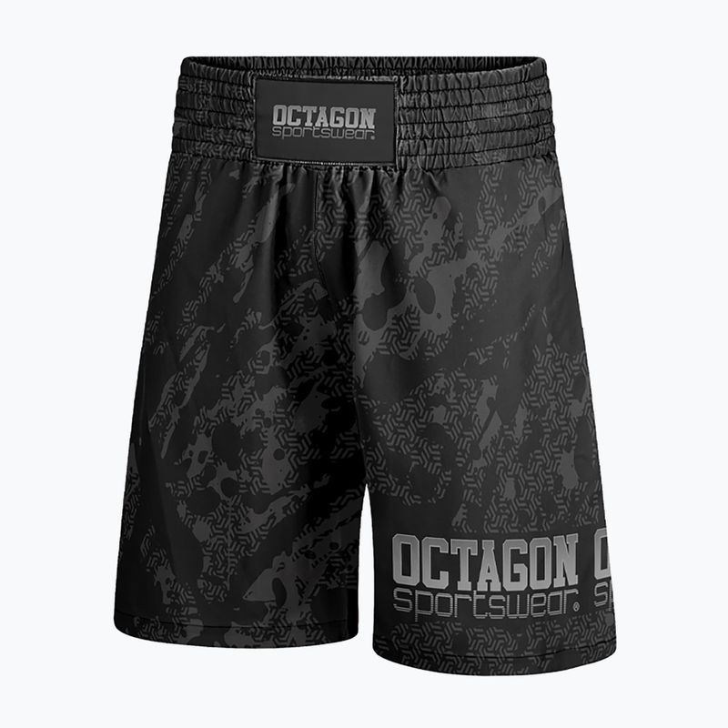 Шорти боксерські чоловічі Octagon Geo Grunge black