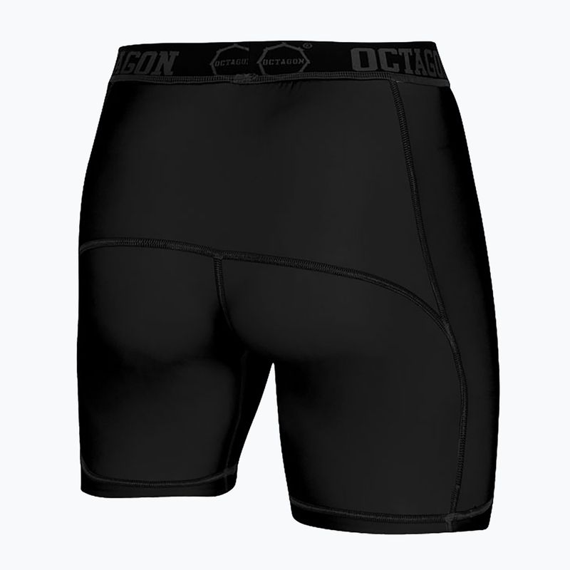 Шорти компресійні чоловічі Octagon Logo black/white 2