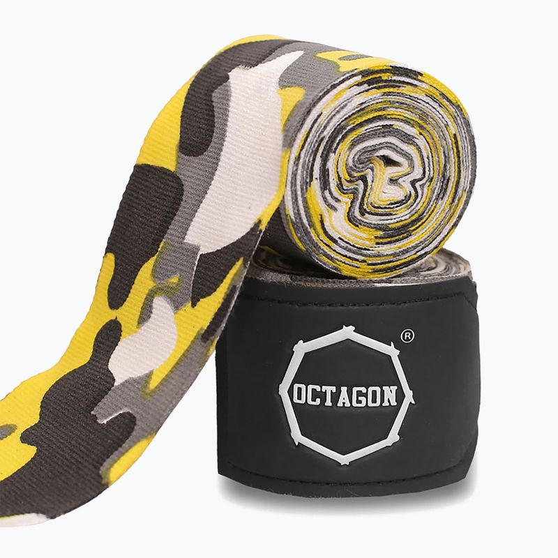 Бинти боксерські Octagon Fightgear Supreme Basic 300 см camo yellow 2