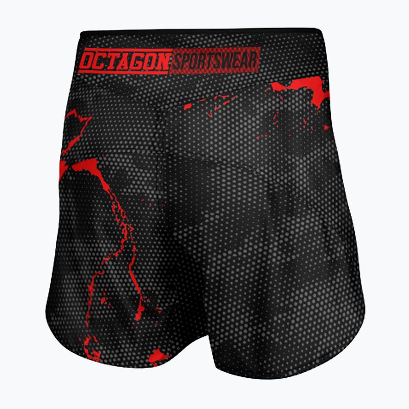 Шорти для тренувань чоловічі Octagon Marble Camo MMA camo red 2