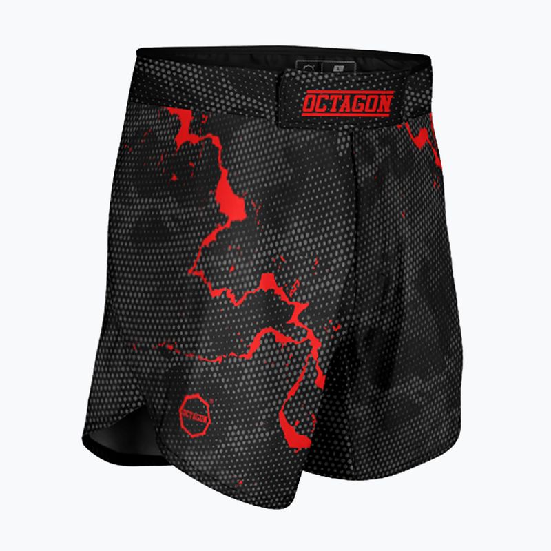 Шорти для тренувань чоловічі Octagon Marble Camo MMA camo red 3