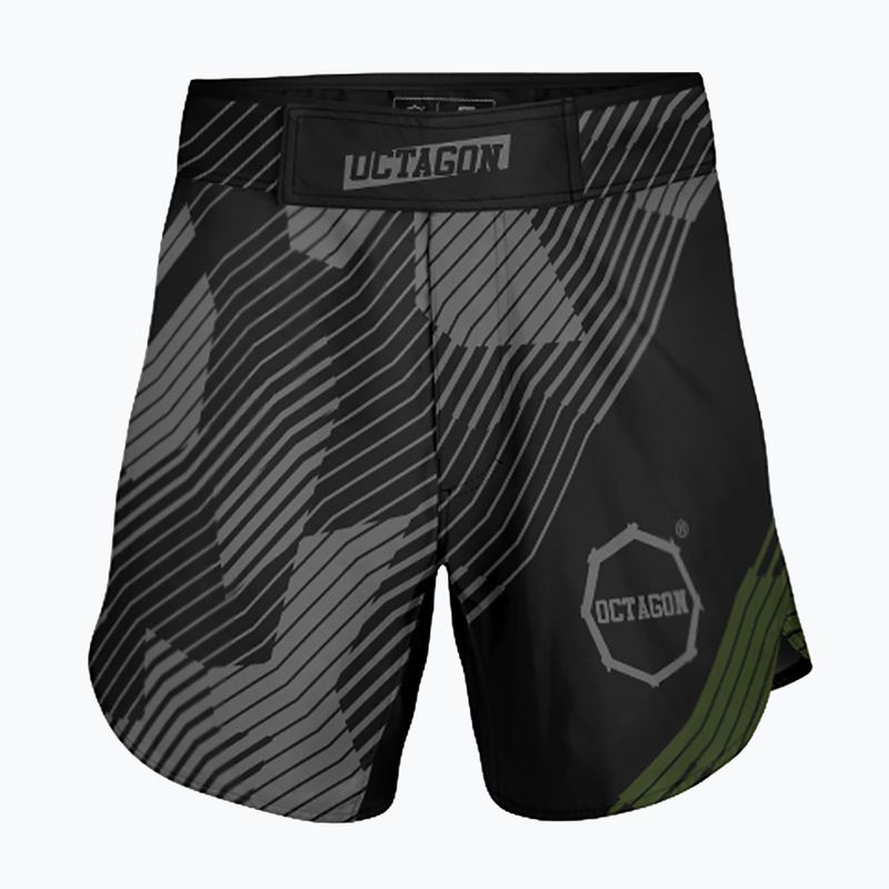Шорти для тренувань чоловічі Octagon Broken Line MMA black