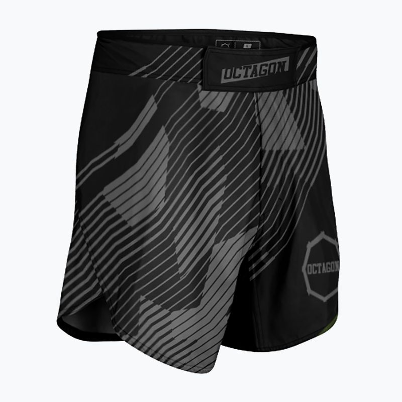 Шорти для тренувань чоловічі Octagon Broken Line MMA black 3