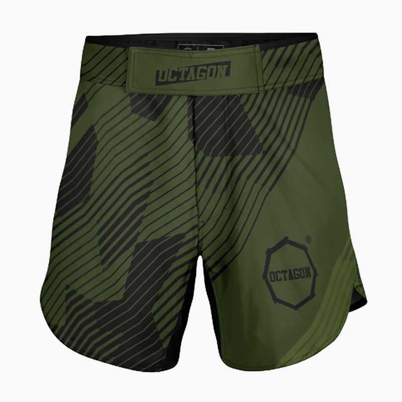 Шорти для тренувань чоловічі Octagon Broken Line MMA olive