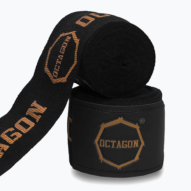 Бинти боксерські Octagon Fightgear Supreme Printed 500 cm black/gold 2