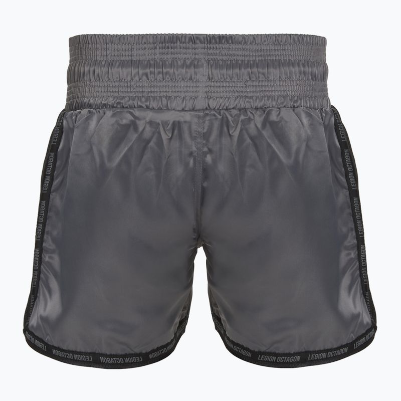 Шорти для тренувань Octagon Kickboxing/Muay Thai Legion Future Premium black/grey 2