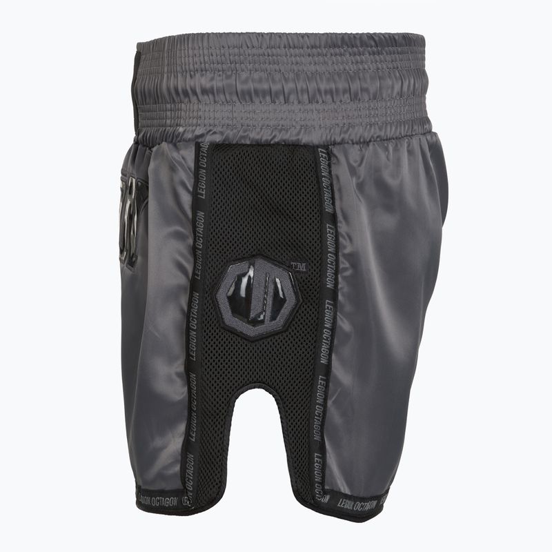 Шорти для тренувань Octagon Kickboxing/Muay Thai Legion Future Premium black/grey 3