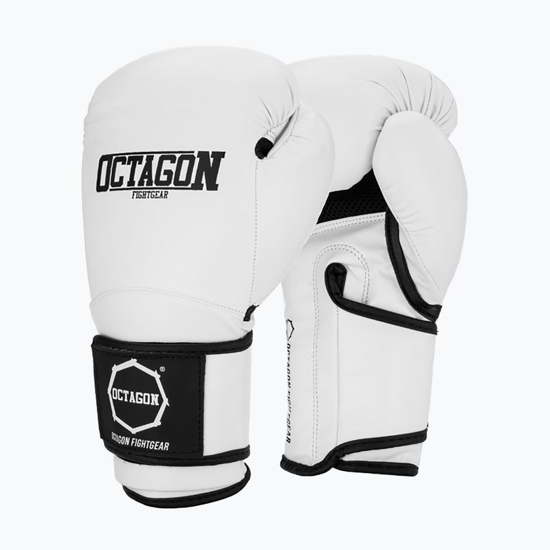 Рукавиці боксерські Octagon Matt white