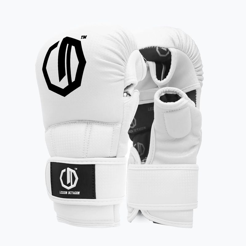Рукавиці спарингові Octagon Legion Kevlar MMA white 2