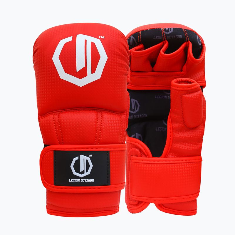 Рукавиці спарингові Octagon Legion Kevlar MMA red