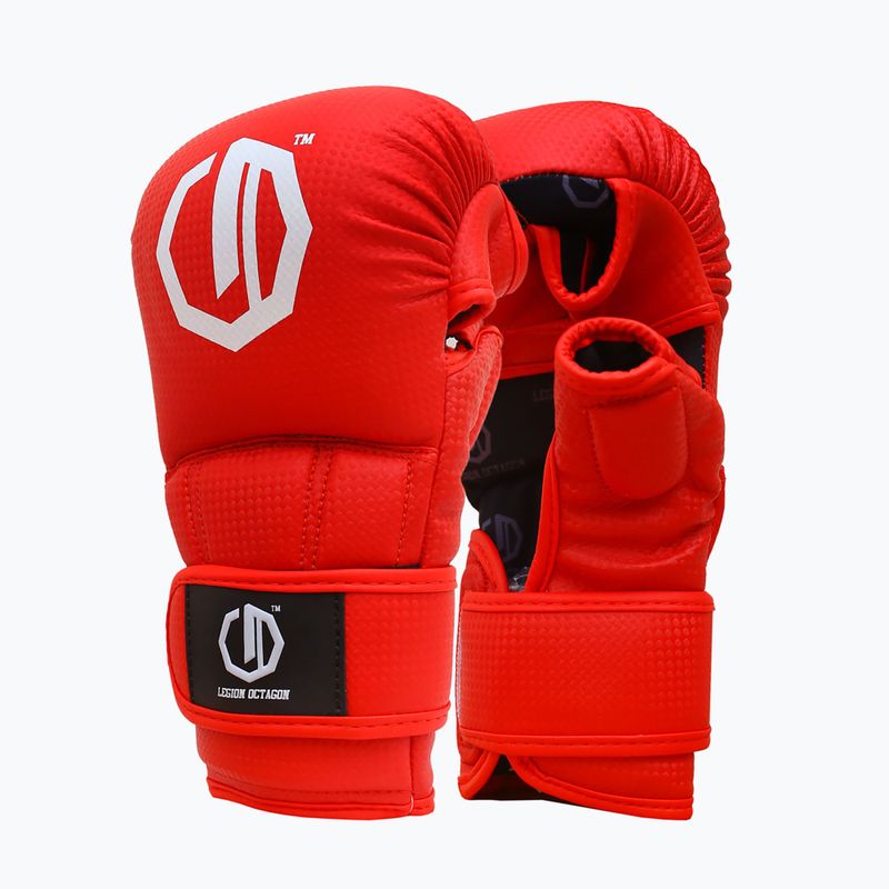 Рукавиці спарингові Octagon Legion Kevlar MMA red 2