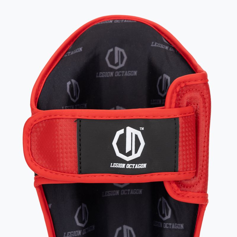 Захист для гомілок та стоп Octagon Legion Kevlar red 7