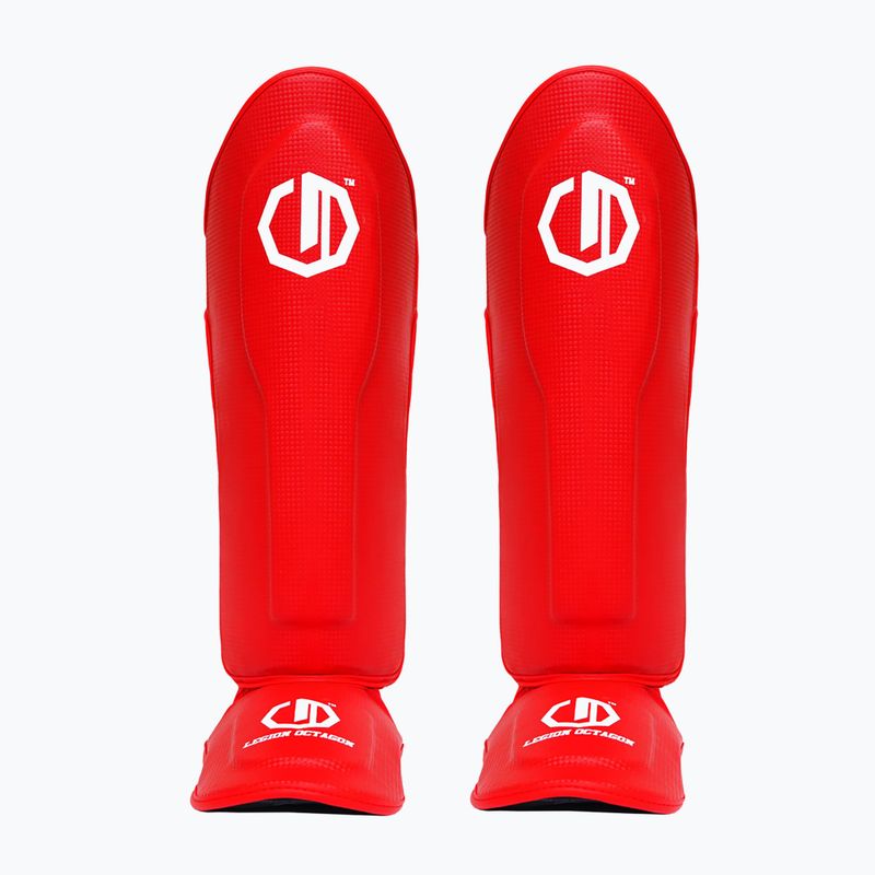 Захист для гомілок та стоп Octagon Legion Kevlar red