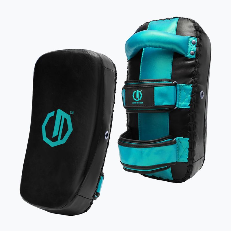 Щит для тренувань тренерський Octagon Thai Pad PAO Legion Matrix 2 шт. black/sea green 2