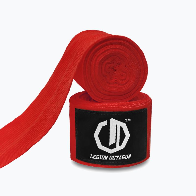 Бинти боксерські Octagon Legion Standard 400 cm red 2