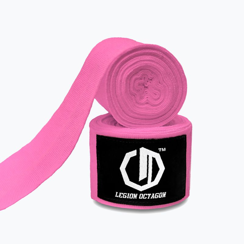 Бинти боксерські Octagon Legion Standard 400 cm pink 2