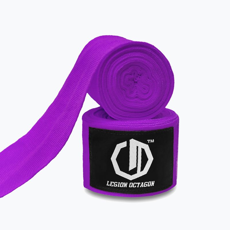 Бинти боксерські Octagon Legion Standard 400 cm purple 2