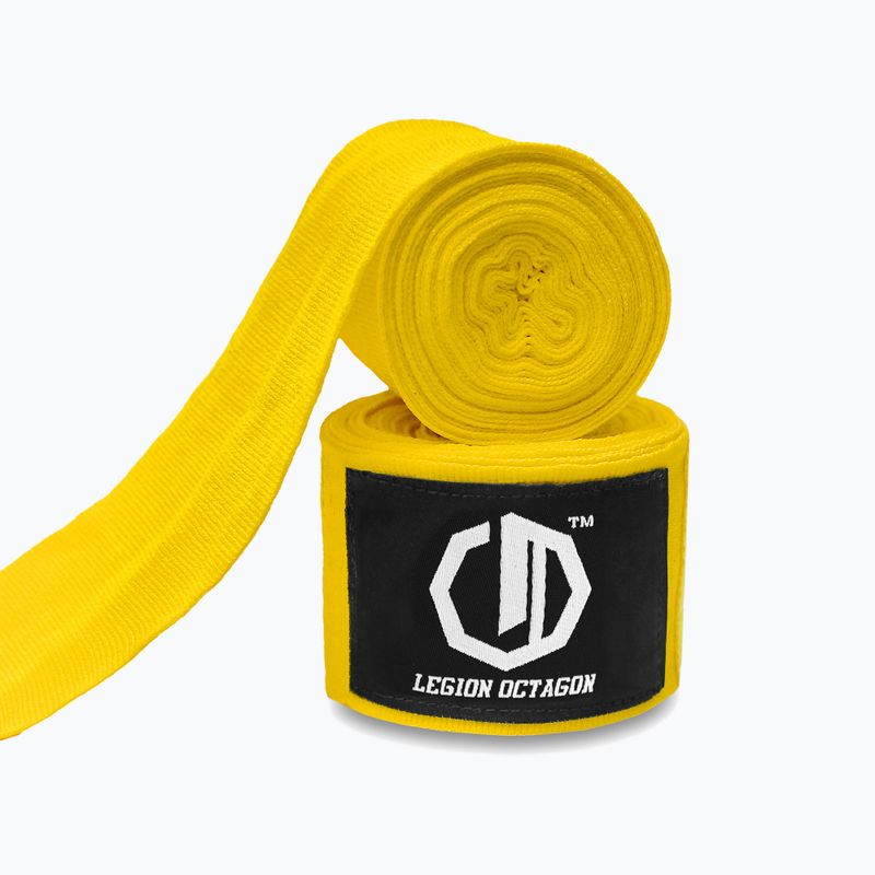 Бинти боксерські Octagon Legion Standard 400 cm yellow 2