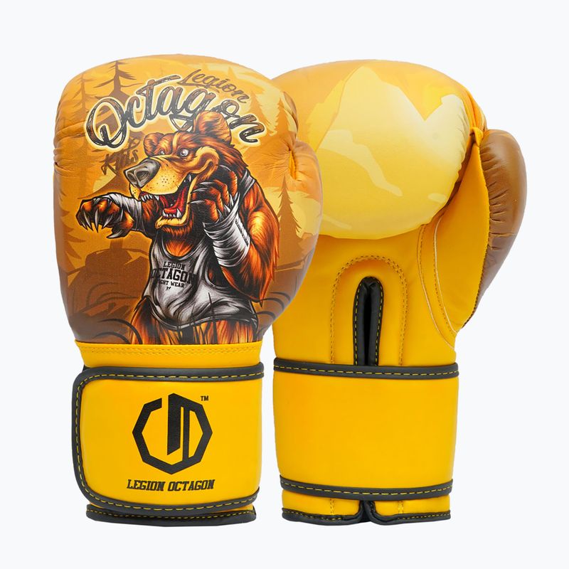 Боксерські рукавички Octagon Legion Bear yellow/multicolour