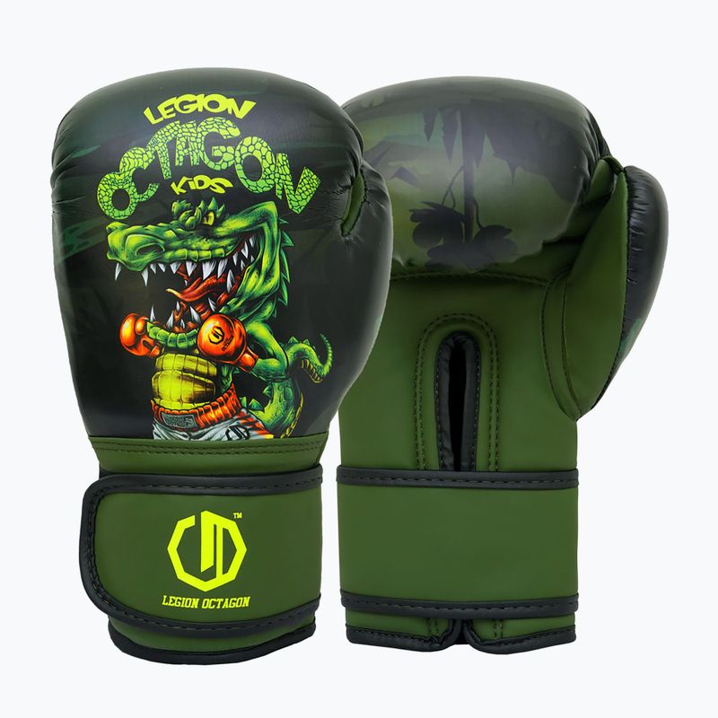 Боксерські рукавички Octagon Legion Crocodile green/multicolour