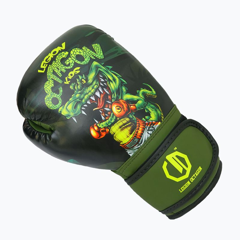 Рукавиці боксерські Octagon Legion Crocodile green/multicolour 2