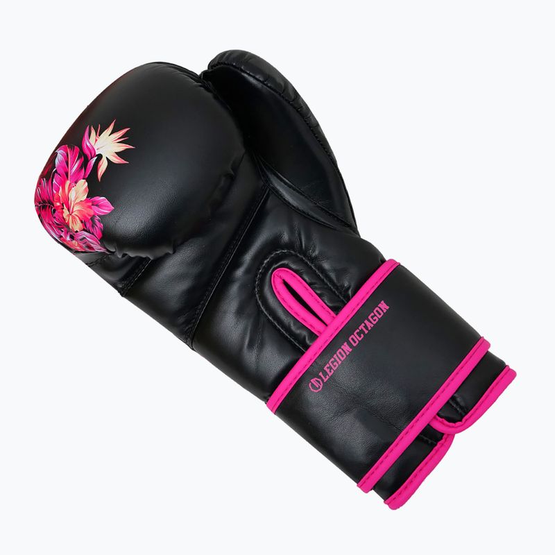 Рукавиці боксерські Octagon Legion Flower black/pink 3