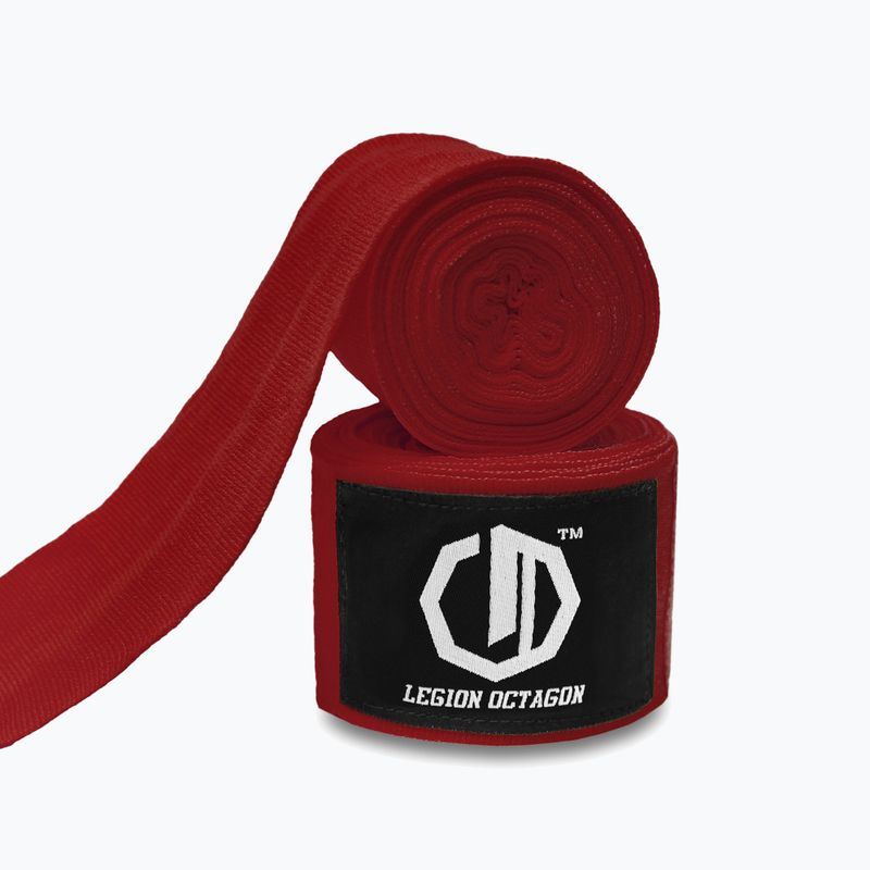 Бинти боксерські Octagon Legion Standard 500 cm burgundy 2