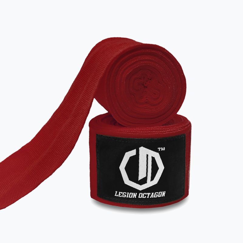 Бинти боксерські Octagon Legion Standard 300 cm burgundy 2