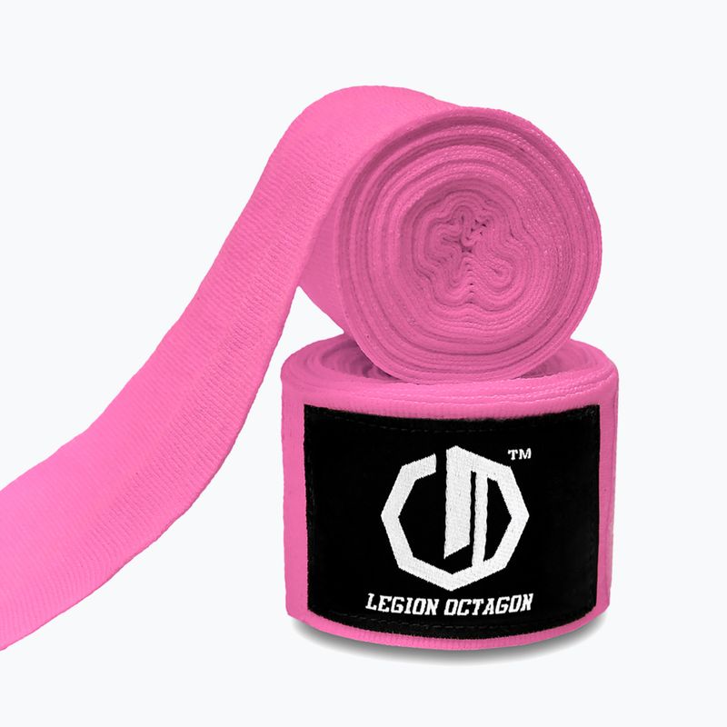 Бинти боксерські Octagon Legion Standard 500 cm pink 2