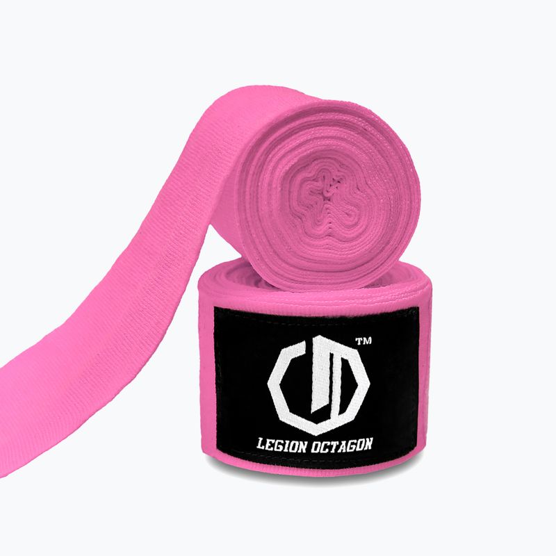 Бинти боксерські Octagon Legion Standard 300 cm pink 2