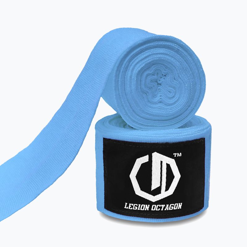 Бинти боксерські Octagon Legion Standard 500 cm light blue 2