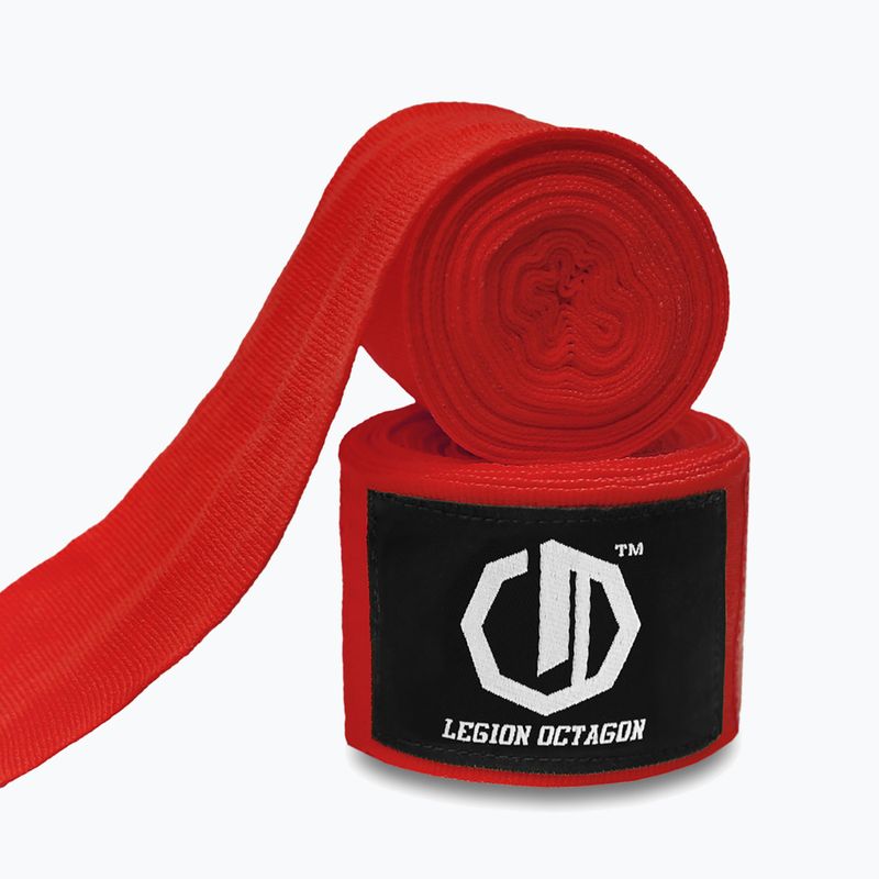 Бинти боксерські Octagon Legion Standard 500 cm red 2