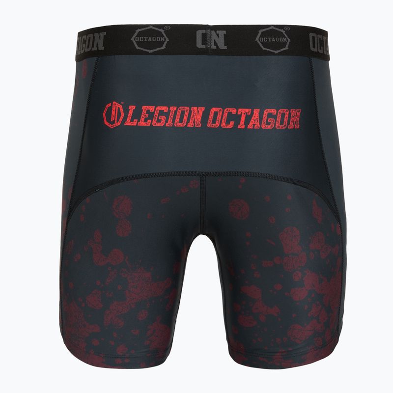 Чоловічі тренувальні шорти Octagon Legion Grunge чорний/червоний 2