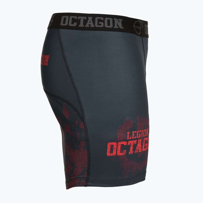 Чоловічі тренувальні шорти Octagon Legion Grunge чорний/червоний 3