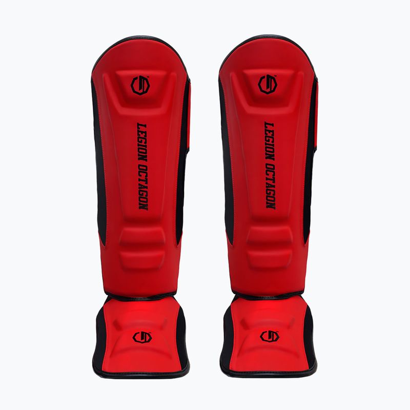 Захист для гомілок та стоп Octagon Legion Enforcer dark red 3