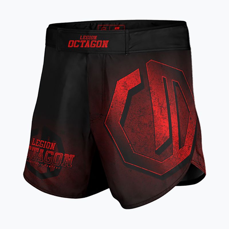 Шорти для тренувань чоловічі Octagon Legion Conquest black/red 4