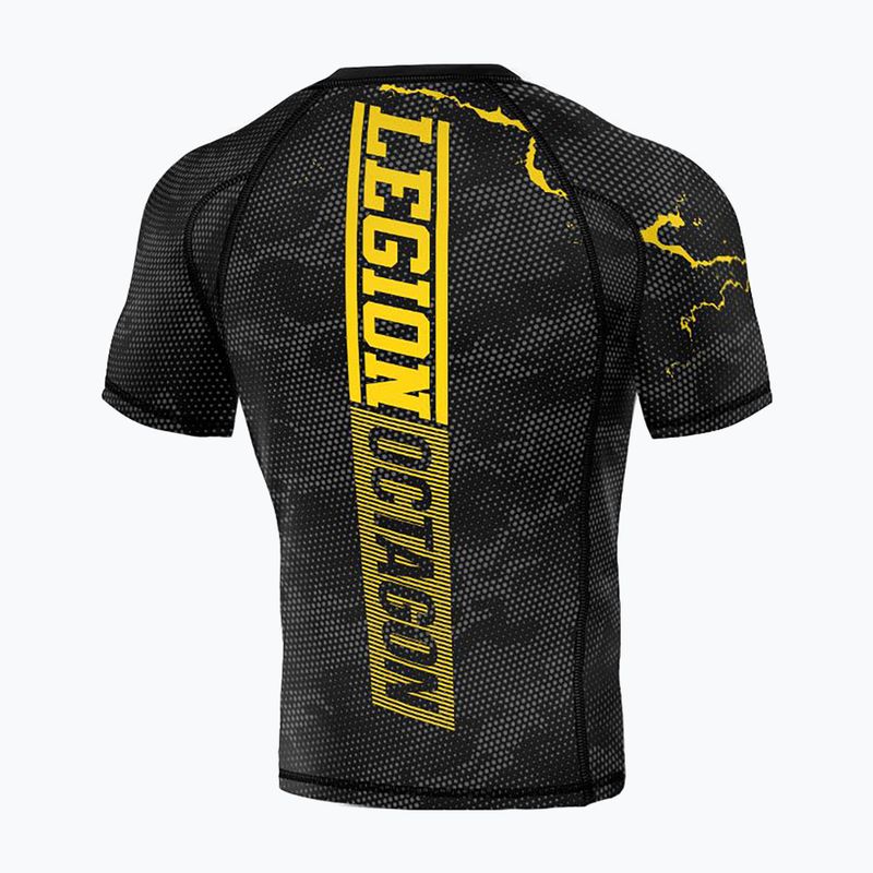 Rashguard чоловічий Octagon Legion Premium чорний/жовтий 2