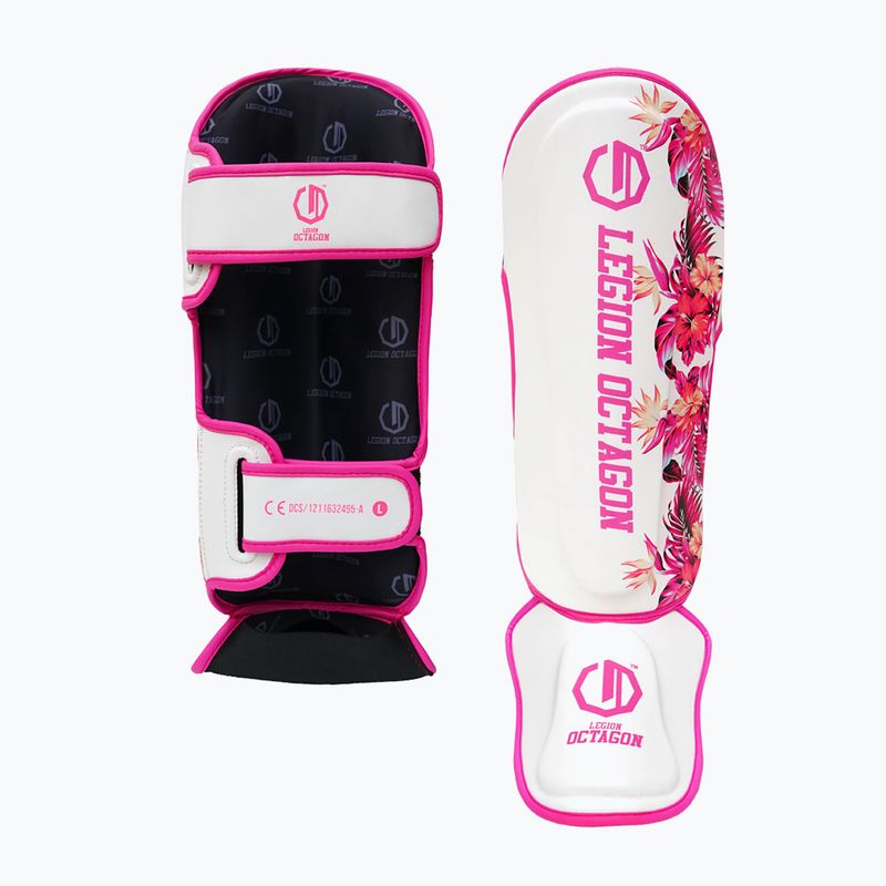 Захист гомілок Octagon Legion Flower white/pink 2