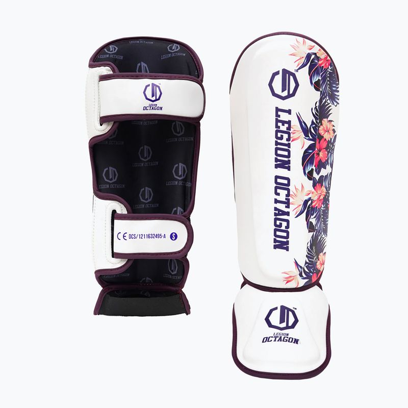Захист гомілок Octagon Legion Flower white/purple 2