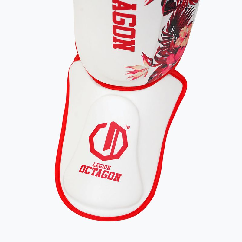 Захист гомілок Octagon Legion Flower white/red 3