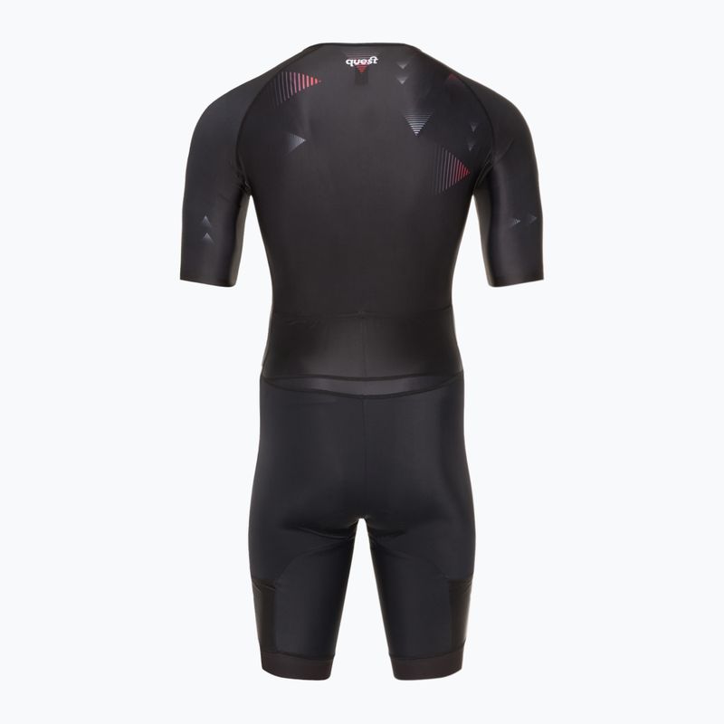Чоловічий триатлонний костюм Quest Aerofit Base чорний 2