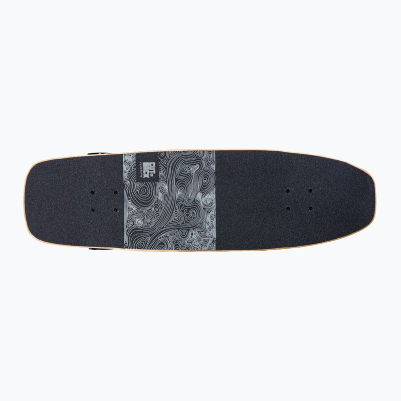 Скейтборд серфскейт Cutback Surfskate Black Wave 3
